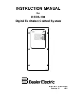 Basler DECS-100 Instruction Manual предпросмотр