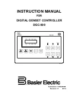 Предварительный просмотр 1 страницы Basler DGC-500 Instruction Manual