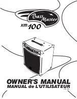 Preview for 1 page of Bass Master xm100 Owner'S Manual