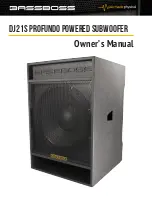 Предварительный просмотр 1 страницы BassBoss DJ18S Owner'S Manual