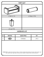 Предварительный просмотр 3 страницы Bassett INSPIRED CORDOBA BP-CBOT48 Assembly Instructions