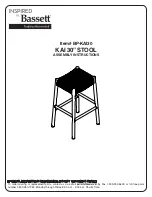 Bassett INSPIRED KAI BP-KAI30 Assembly Instructions Manual предпросмотр