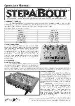 Предварительный просмотр 1 страницы BassLab BassXX StepABout Operator'S Manual