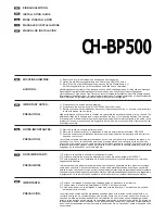 Preview for 1 page of BASSPACK CH-BP500 Installation Manual