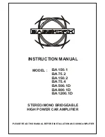 Preview for 1 page of Bassworx BA1200.1D Instruction Manual