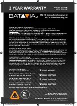 Preview for 27 page of Batavia 7061309 Operating Instructions Manual