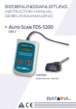 Batavia Auto Scan FDS-5200 Instruction Manual preview