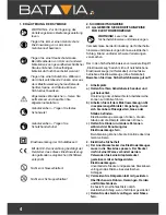 Preview for 4 page of Batavia BT-CS006 Operating Instructions Manual