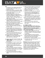 Предварительный просмотр 24 страницы Batavia BT-CS006 Operating Instructions Manual