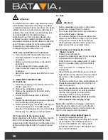 Предварительный просмотр 26 страницы Batavia BT-CS006 Operating Instructions Manual