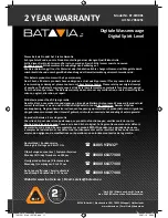 Preview for 11 page of Batavia BT-DW001 Operating Instructions Manual