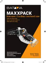 Batavia ?MAXXPACK ?Nexxsaw?BT-NXS001 Operating Instructions Manual preview