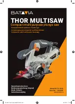 Batavia ?THOR MULTISAW Operating Instructions Manual предпросмотр