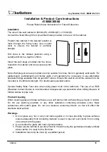 Preview for 1 page of bathstore 531240 Installation & Product Care Instructions