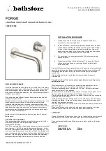 Preview for 1 page of bathstore FORGE 20004010650 Manual