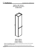 bathstore MyPlan 400 Tall Unit Assembly Instructions Manual preview