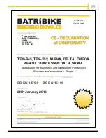 Preview for 25 page of Batribike QUINTESSENTIAL Owner'S Manual