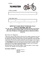 Предварительный просмотр 2 страницы Batribike TUNGSTEN User Manual