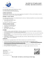 Battery Watering Technologies Aqua Sub Assembly And Operation Instructions preview