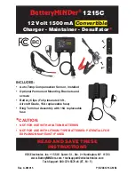 Preview for 1 page of BatteryMINDer 1215C Instruction Manual