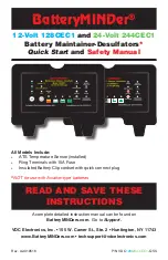 Preview for 1 page of BatteryMINDer 128CEC1 Quick Start Manual