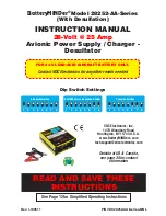 Предварительный просмотр 1 страницы BatteryMINDer 28252-AA-Series Instruction Manual