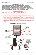 Preview for 8 page of BatteryMINDer Plus 12117TC Instruction Manual