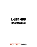 Batterytech E-Gen 400 User Manual preview