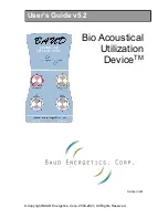 Предварительный просмотр 1 страницы BAUD ENERGETICS Bio Acoustical Utilization Device User Manual