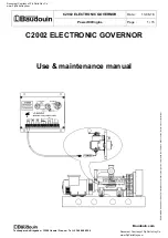 Baudouin C2002 ELECTRONIC GOVERNOR Use & Maintenance Manual предпросмотр