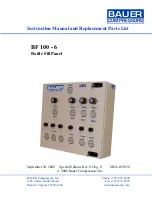 Предварительный просмотр 1 страницы Bauer Compressors BF 100-6 Instruction Manual And Replacement Parts List