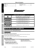 Preview for 2 page of Bauer 1642E-B Owner'S Manual