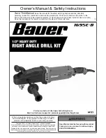 Preview for 1 page of Bauer 1695E-B Owner'S Manual & Safety Instructions