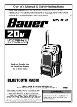 Bauer 1853C-B Owner'S Manual & Safety Instructions preview