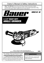 Bauer 1865E-B Owner'S Manual & Safety Instructions preview