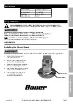 Preview for 11 page of Bauer 1865E-B Owner'S Manual & Safety Instructions