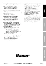 Preview for 5 page of Bauer 21713E-B Owner'S Manual & Safety Instructions