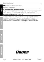 Preview for 8 page of Bauer 21713E-B Owner'S Manual & Safety Instructions