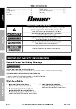 Предварительный просмотр 2 страницы Bauer 56527 Owner'S Manual & Safety Instructions