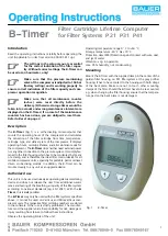 Предварительный просмотр 1 страницы Bauer B-Timer Operating Instructions