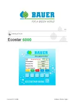 Bauer Ecostar 6000 Operating Manual предпросмотр