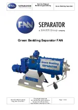 Bauer FAN Separator Green Bedding Service Manual preview