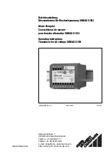 Предварительный просмотр 1 страницы Bauer SINEAX U 553 Operating Instructions Manual