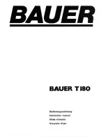 Bauer T180 Instruction Manual предпросмотр