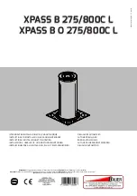 Bauer XPASS B 275/800C L Instructions For Installation, Use And Maintenance Manual preview