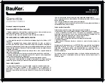 Preview for 8 page of BAUKER EG013 Instruction Manual