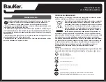 Preview for 9 page of BAUKER RO150 Instruction Manual