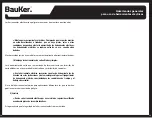 Preview for 31 page of BAUKER RO150 Instruction Manual