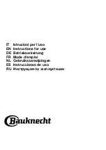 Preview for 1 page of Bauknecht BVH 92 2B K Instructions For Use Manual