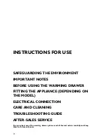 Preview for 4 page of Bauknecht DWK 524 Instructions For Use Manual